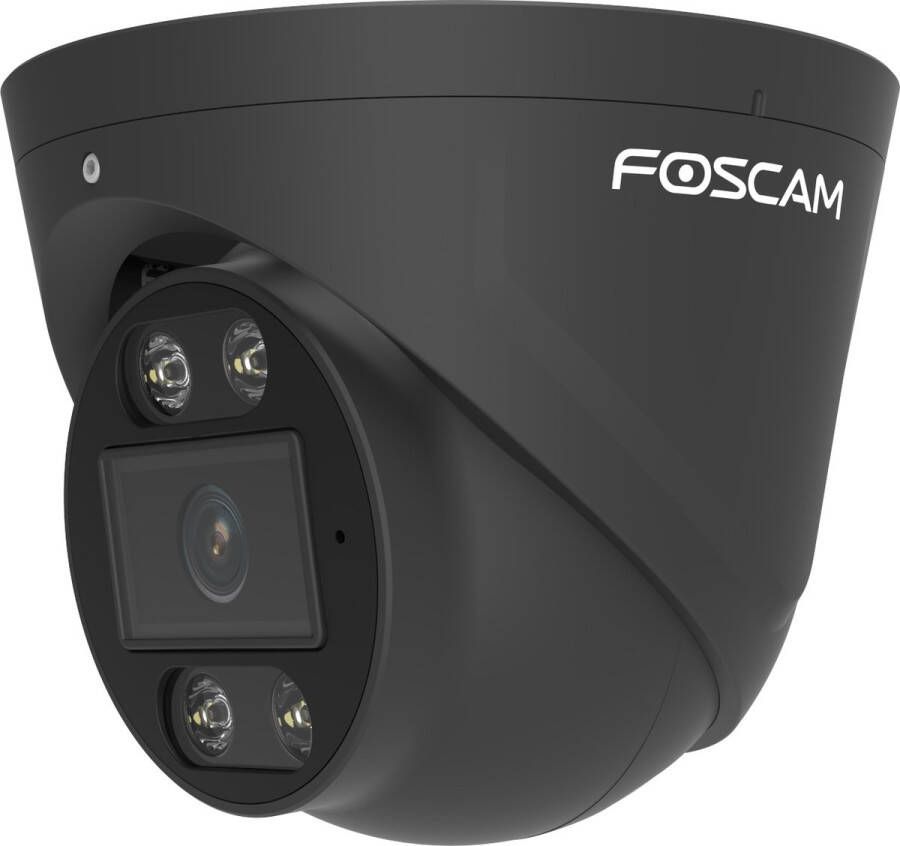 Foscam T5EP IP Camera 3K QHD- PoE IP turret camera Nachtzicht Geluid en lichtalarm Zwart