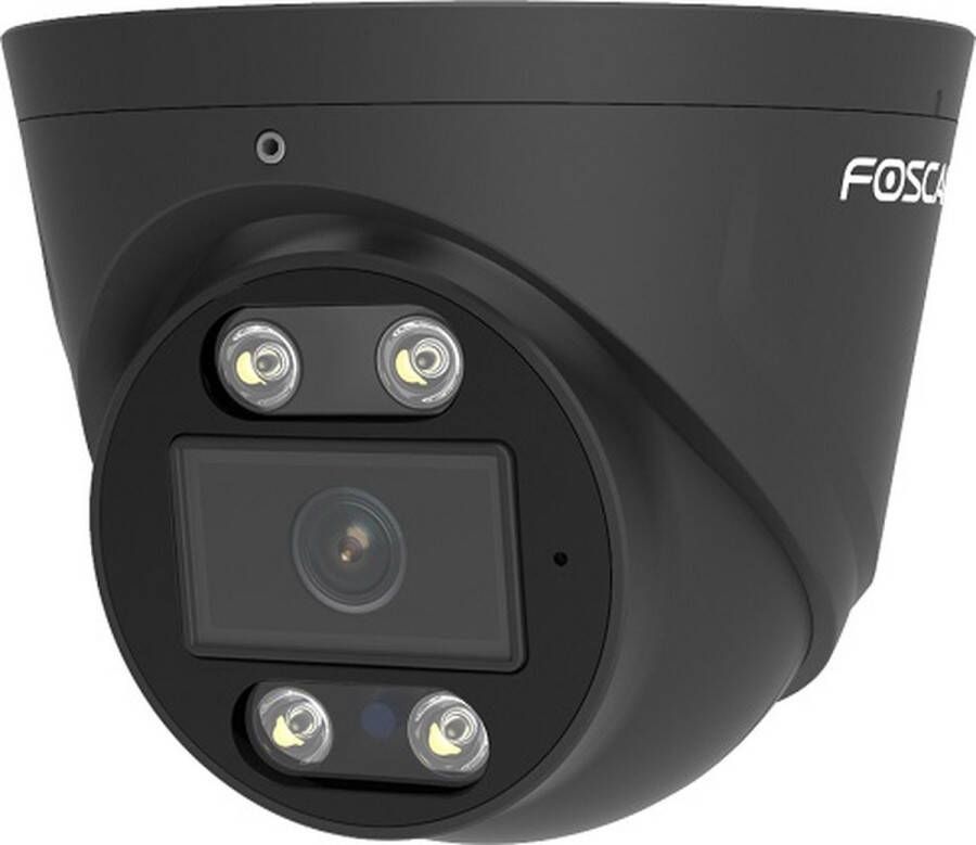 Foscam T8EP Beveiligingscamera UHD PoE IP camera Geluid en lichtalarm Zwart