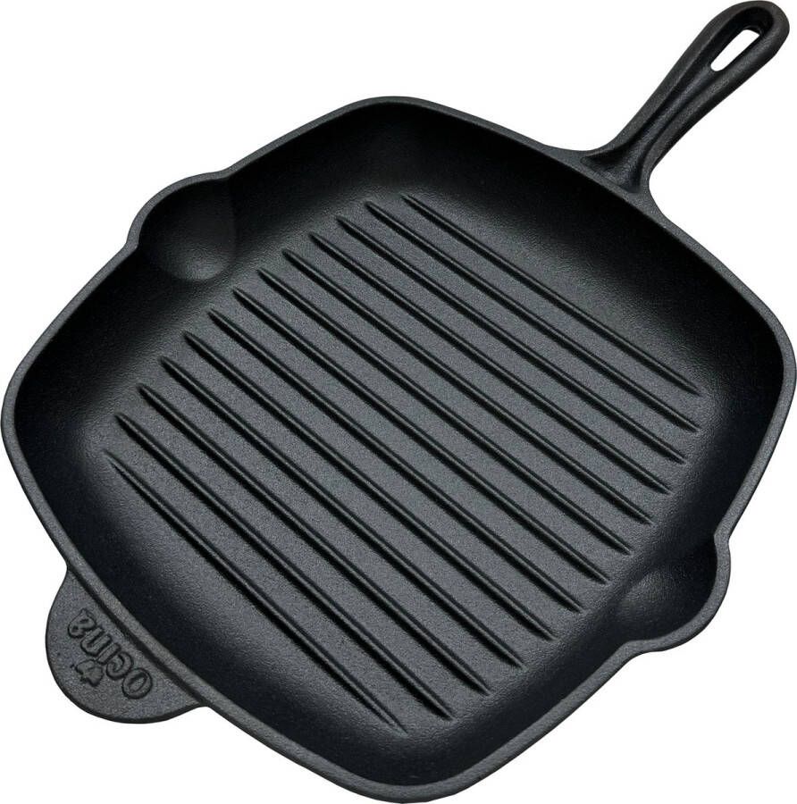 Foumt Ocina Gietijzeren Grillpan – Pan Inductie – Skillet – 28 cm