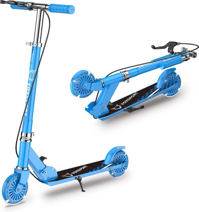 FOXSPORT Kinderstep Kick Step voor Jongens en Meisjes Vanaf 3-12 Jaar Step Kinderstepjes Draagkracht tot 100 kg Aluminium