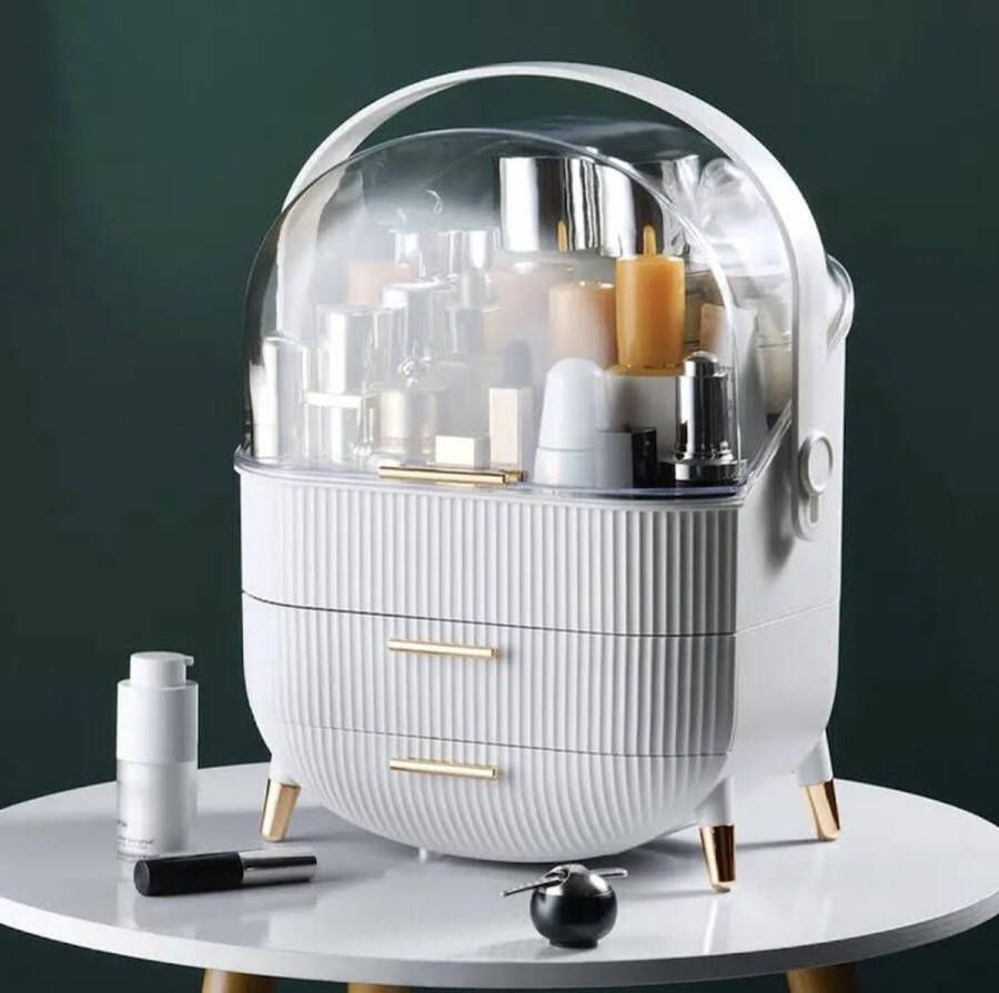 FR Service Make Up Organizer – Ladekastje – Sieraden Houder Wit make-up organizers make-up bakjes make up set make up kastje make up organizer transparant beautycase beauty organizer