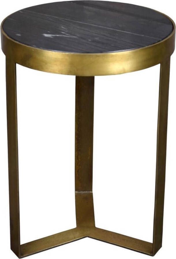 Fraaai Anli-Style Salontafel Glennis Marble Black Gold 40 cm