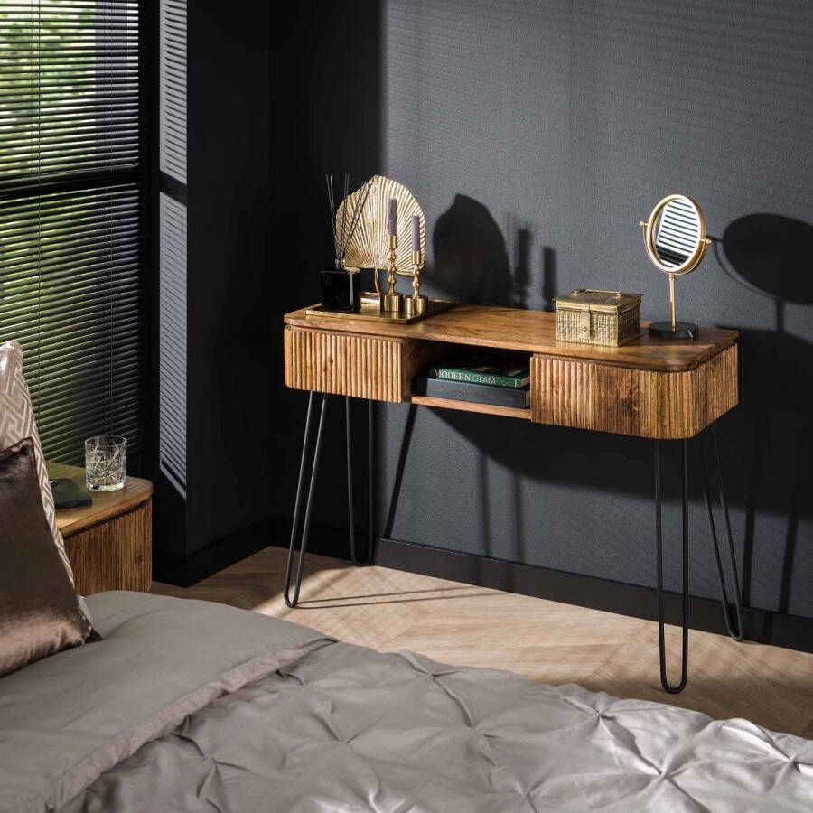 Fraaai Sedona kaptafel 110 cm mangohout zandkleur
