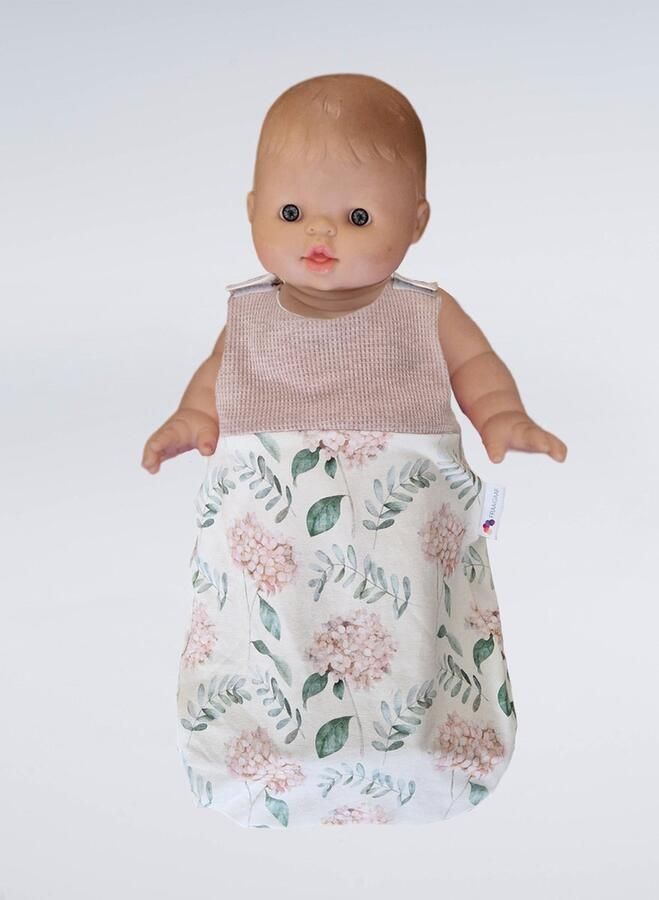 FraaiGaaf Poppen slaapzak Dreamy Blossom 28 36 cm Roze Bloemen slaapzak voor pop (poppenslaapzak voor o.a. Paola Reina Gordi My Little Baby Born Little Baby Annabell Corolle)