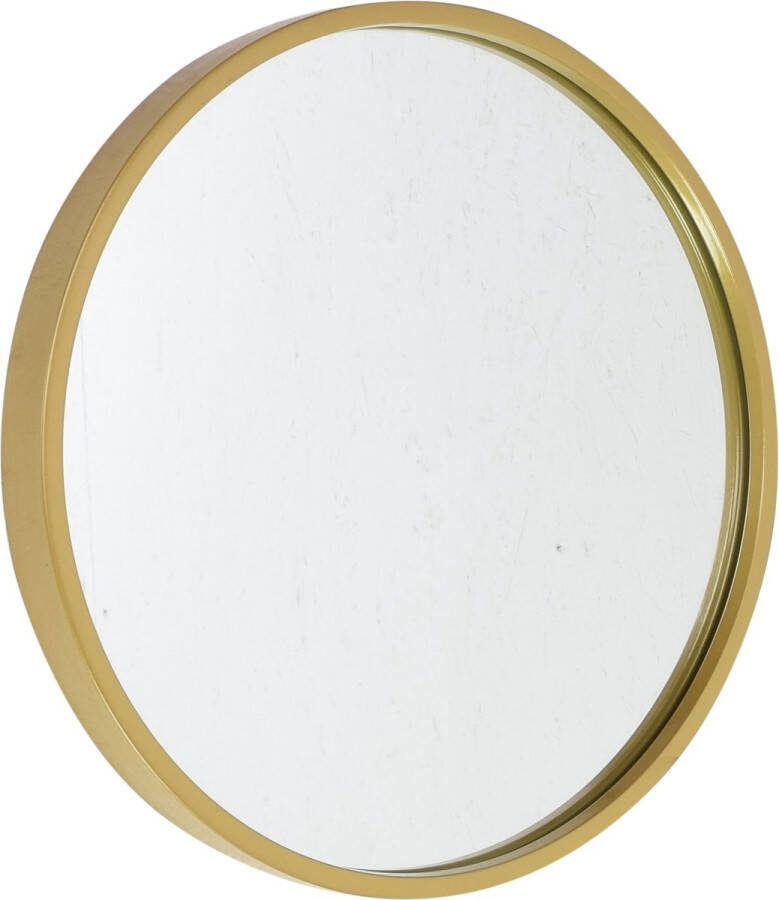 Loft42 Fragix Boston wandspiegel rond Goud Metaal Ø35cm Industrieel