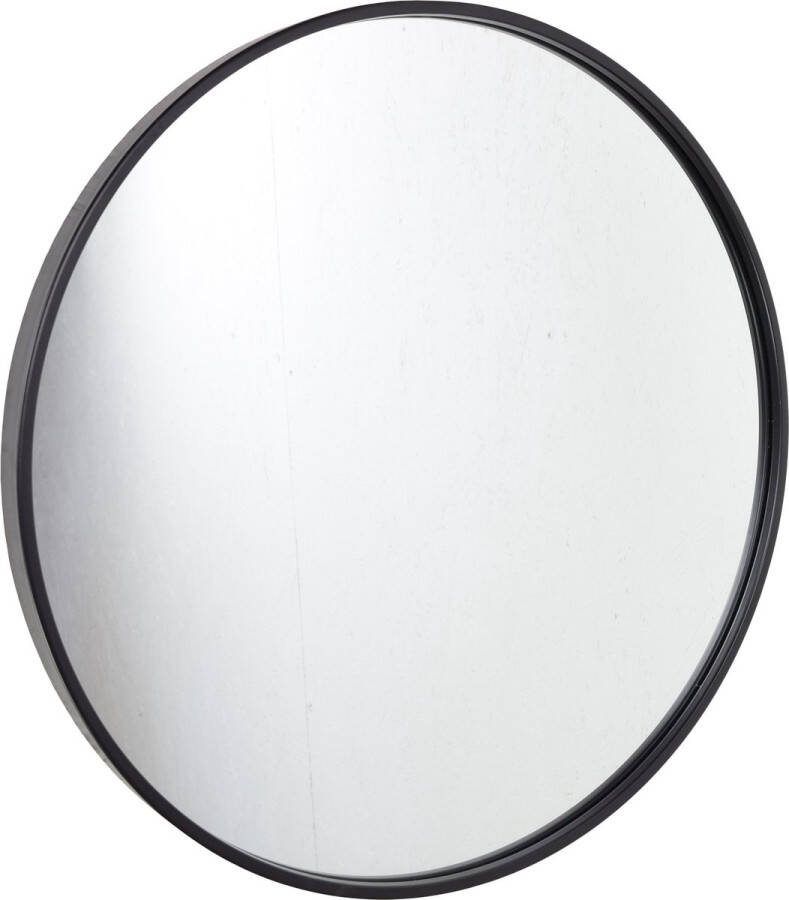 Loft42 Fragix Boston wandspiegel rond Zwart Metaal Ø60cm Industrieel