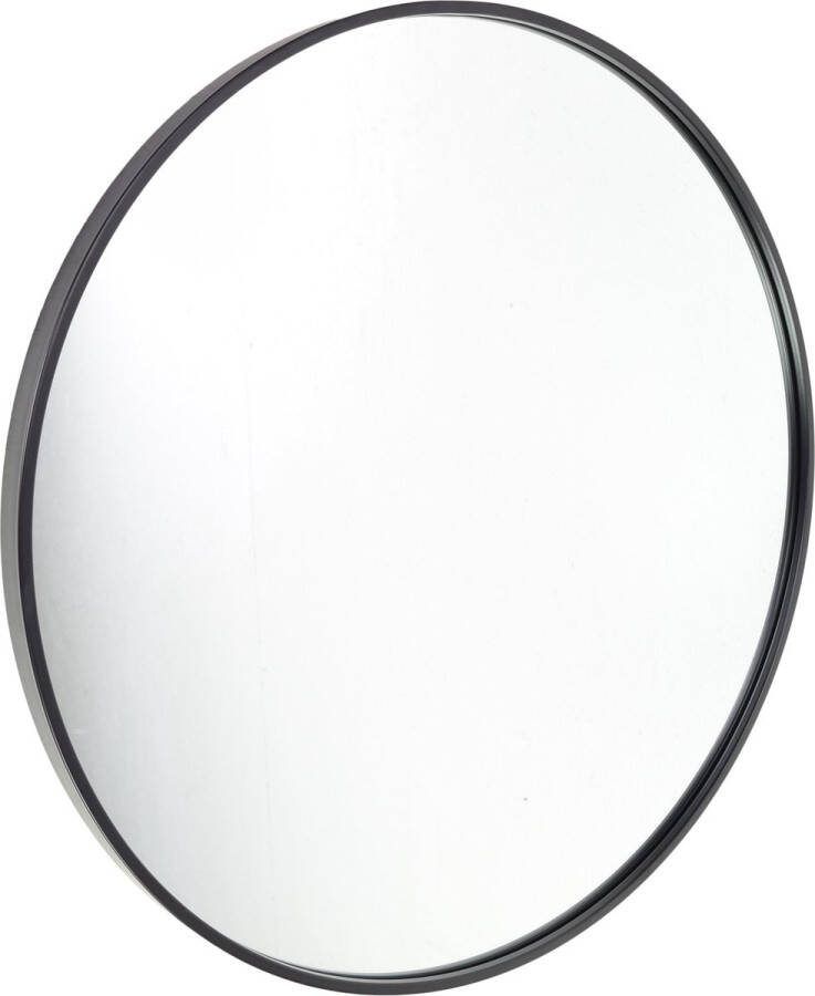 Loft42 Fragix Boston wandspiegel rond Zwart Metaal Ø75cm Industrieel