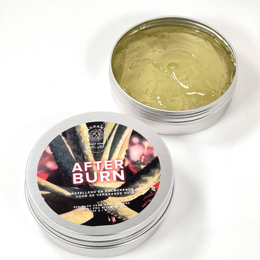Fragrantly After burn (aftersun) – verkoelende aloe vera gel (90%) met glycerine groene thee extract & Pro vitamine B5 voor de zon verbrande huid
