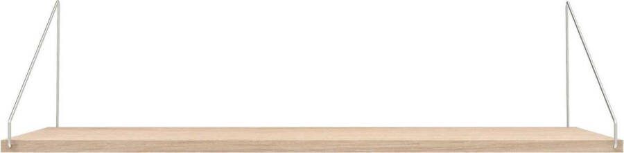 Frama Shelf Wandplank 80x27 Wit Geolied roestvrijstaal