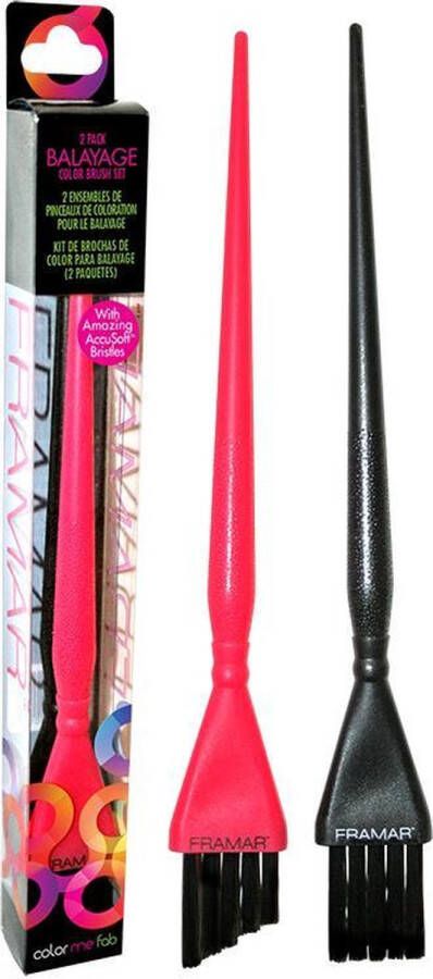 Framar Verfkwast Balayage Set Black & Pink 2st