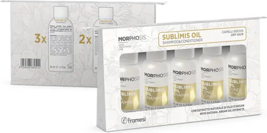 Framesi Reisset Sublimis Olie 3x Shampoo 50ml + 2x Conditioner 50ml Morfose