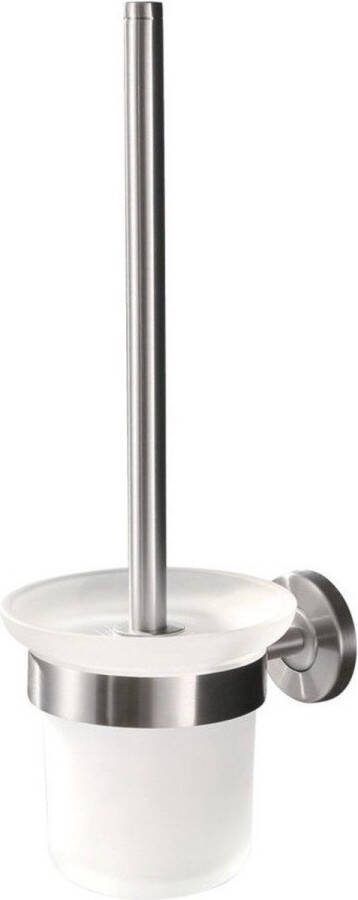 Frank&Co Wiesbaden Brush Toiletborstelhouder Glas RVS