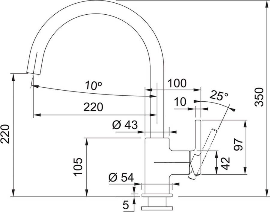 Franke 115.0626.018 keukenkraan Chroom