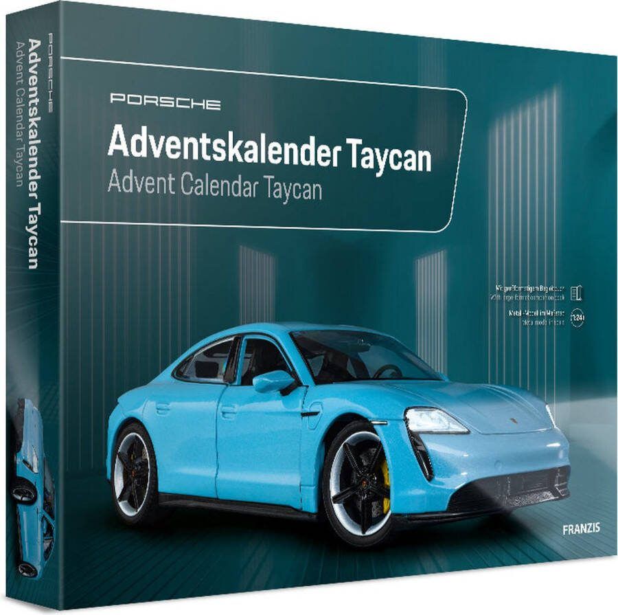 Franzis 1:24 67203-2 Porsche Taycan Adventskalender Metalen Modelbouwpakket