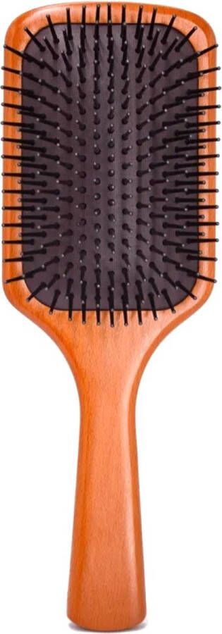 Frazimashop.nl Frazimashop- groot houten borstel -bruine Haarborstel antiklit Natuurlijke borstel-voor alle haartypen-- Natural Brush Hair Brush Borstel Hout Houten Haar Borstel Krullen Borstel