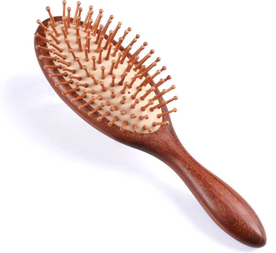 Frazimashop.nl Frazimashop- haarborstel voor alle haartypen -Borstel Sandelhout Brush Sandel Wood Natural Brush Hair Brush Borstel Hout Houten Haar Borstel Krullen Borstel