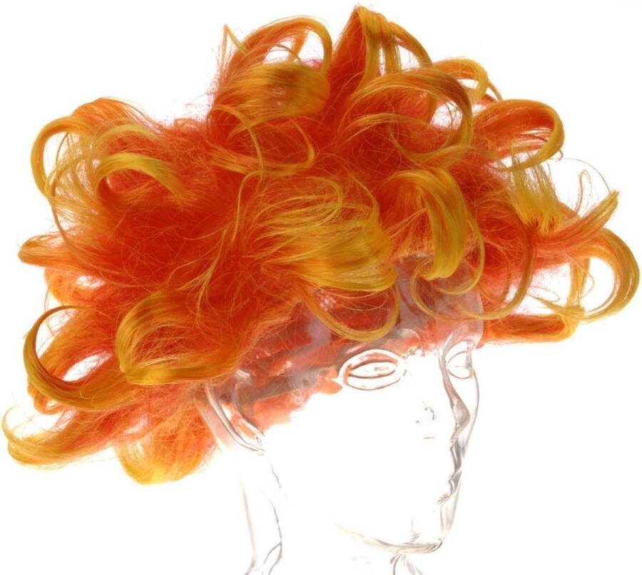 Free and Easy Oranje Pruik Warhoofd EK WK Voetbal