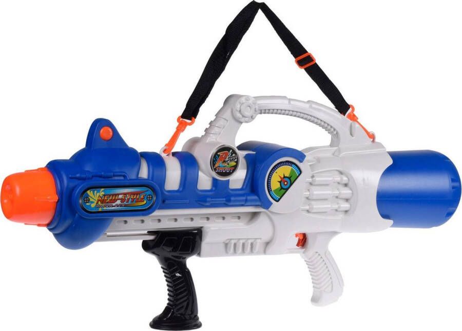 Free and Easy Waterpistool Mega Splash Jongens 83 Cm Grijs blauw