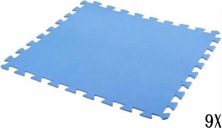 Free and Easy Zwembadtegels van 9 stuks 2 25m² 50 x 50 x 0 4 cm Blauw