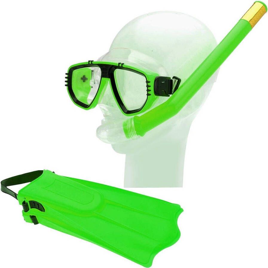 Free and Easy Duikbril Vliezen En Snorkelset Groen Junior