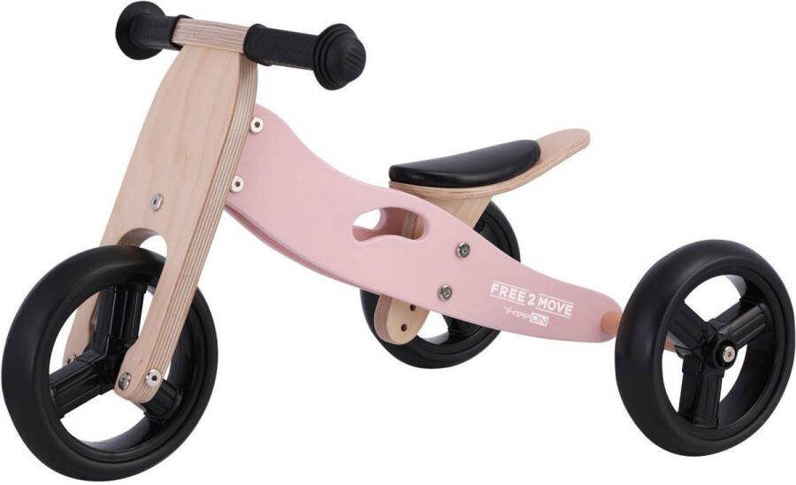 Free2Move 2 in 1 Loopfiets Driewieler Balance Bike Dusty Pink