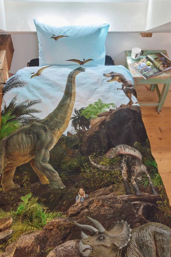Freek Vonk Beddinghouse kids katoenen dekbedovertrek dino 1 persoons (140x200 cm)