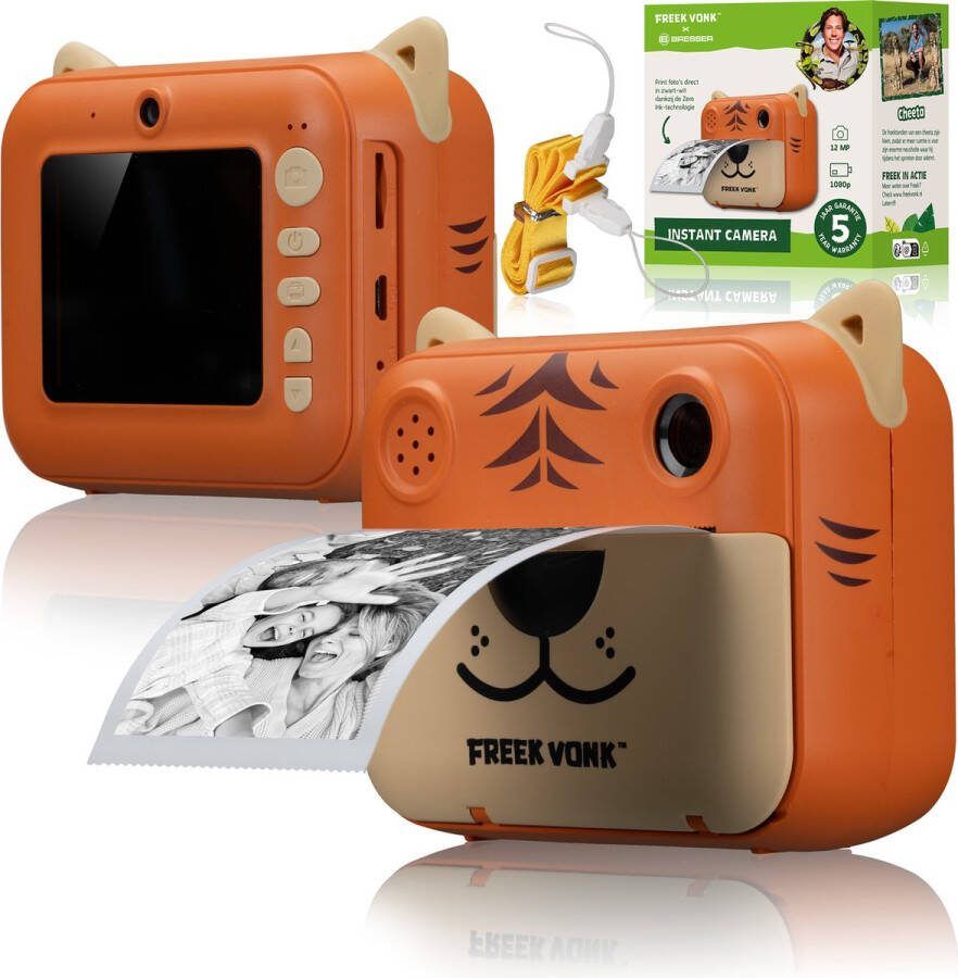Freek Vonk x BRESSER Instant Camera voor Kinderen Maak Selfies met Freek Vonk of met Dieren Print foto's direct