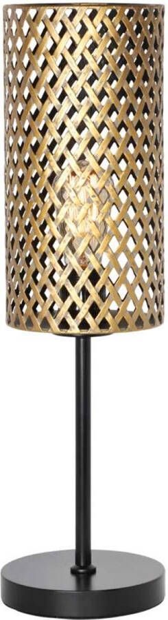 Freelight Cestino Tafellamp 1 lichts 58x15 cm zwart goud Modern 2 jaar garantie