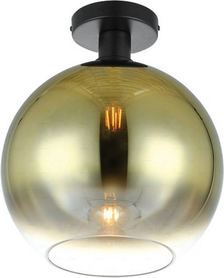 Freelight Gradiente Plafondlamp 1-lichts d: 30cm zwart goud glas Modern