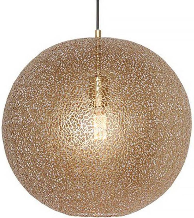 Freelight Oronero hanglamp bollamp kap Ø50 cm excl. E27 lichtbron goud