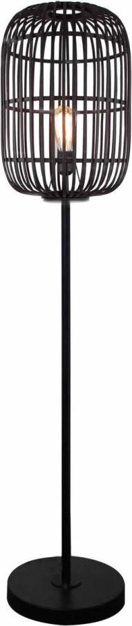 Freelight Treccia vloerlamp lantaarn Ø32 cm 175 cm hoog E27 zwart