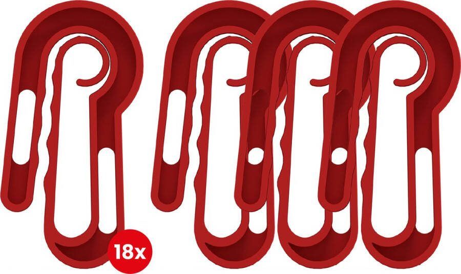 LaundrySpecialist French Fashion Easypegs Wasknijpers 18 stuks – Rood Ergonomisch verantwoord: knijpen is verleden tijd!