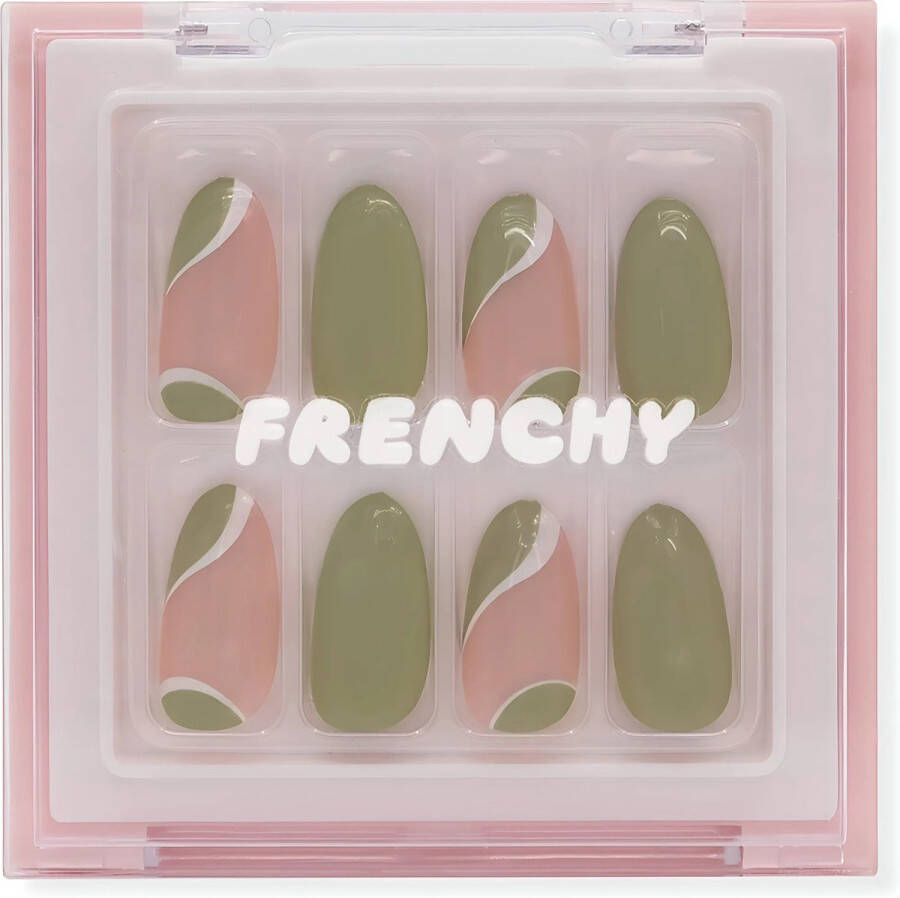 Frenchy Cosmetics 'Matcha' Nepnagel kit met lijm en nagelstickers Kunstnagels Plaknagels