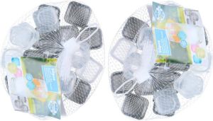 Fresh & Cold 40x Herbruikbare ijsblokjes zwart wit kunststof ijsklontjes IJsblokjesvormen
