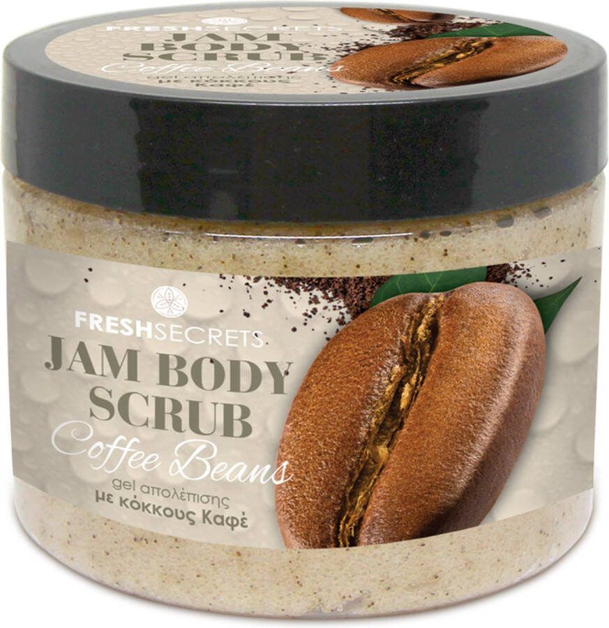 Fresh Secrets Jam Body Scrub Energie Gevend Koffie Bonen 320ml