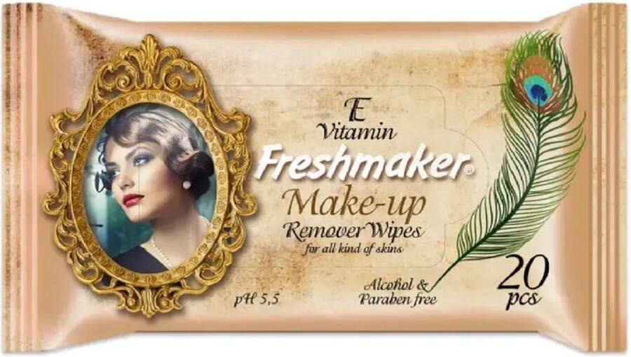 Freshmaker Make-up Remover Doekjes Voordeelbundel 3x20 Stuks Alcoholvrij & pH-gebalanceerd