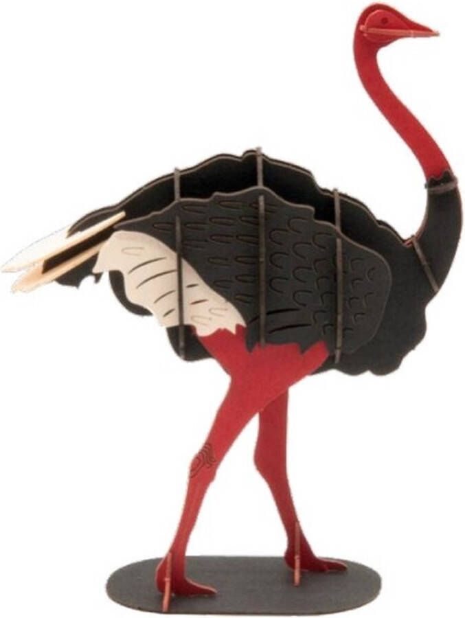 Fridolin 3D puzzel en bouwpakket karton model struisvogel