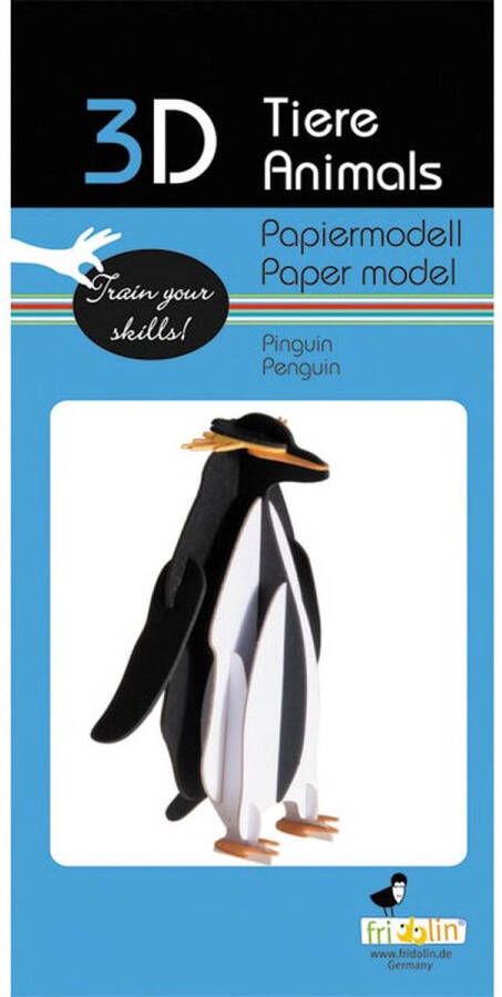 Fridolin 3D puzzel en bouwpakket pinguïn van karton