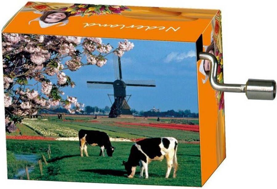 Fridolin Muziekdoosje Hollandse molen en koeien Melodie Love Story