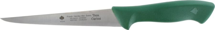 Friedrich Herder Fileermes RVS Lemmet Ergonomisch Antislip Handvat 180 mm Groen