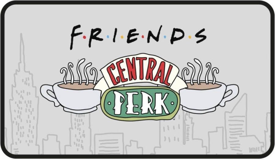 WAYS_ Friends Deurmat Central Perk 40 X 70 Cm Rubber polyester Grijs