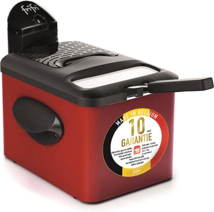 FriFri 1905 DuoFil Frituurpan 3.5 liter koude zone 3200 Watt Koolstof geur- & vetfilter | 1 kg friet 10 jaar garantie
