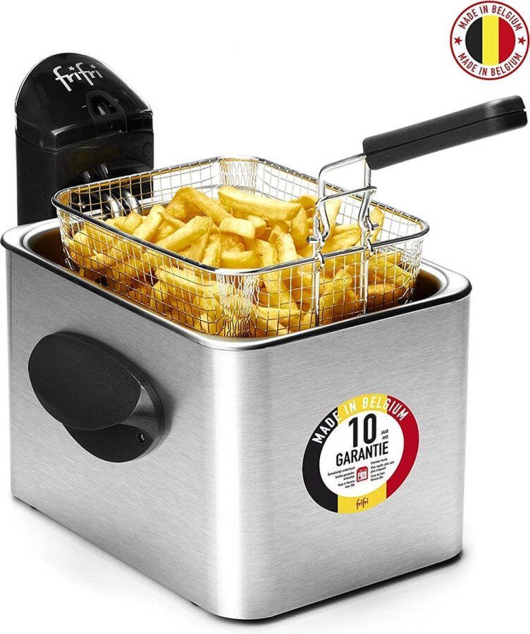 FriFri 4828DuoFil Frituurpan 4.5 liter koude zone 2800 Watt Koolstof geur- & vetfilter 1 5 kg friet 10 jaar garantie