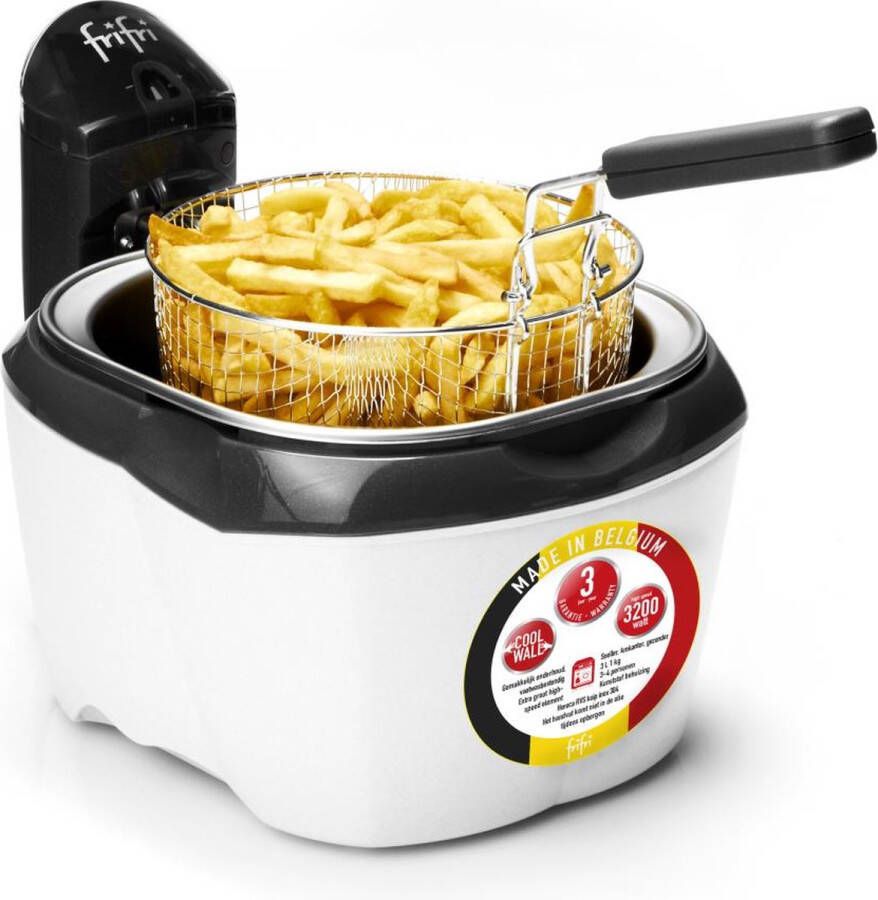 FriFri 918 Frituurpan 3 liter koude zone 3200 Watt 1 kg friet wit