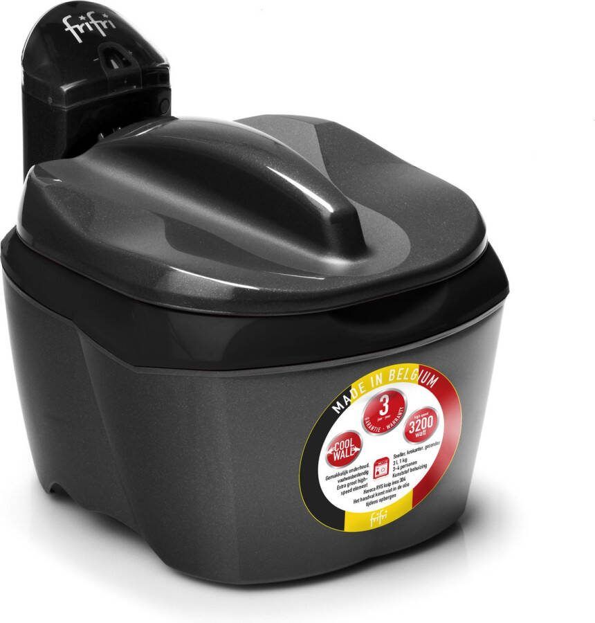 FriFri 918 Frituurpan 3 liter koude zone 3200 Watt 1 kg friet zwart