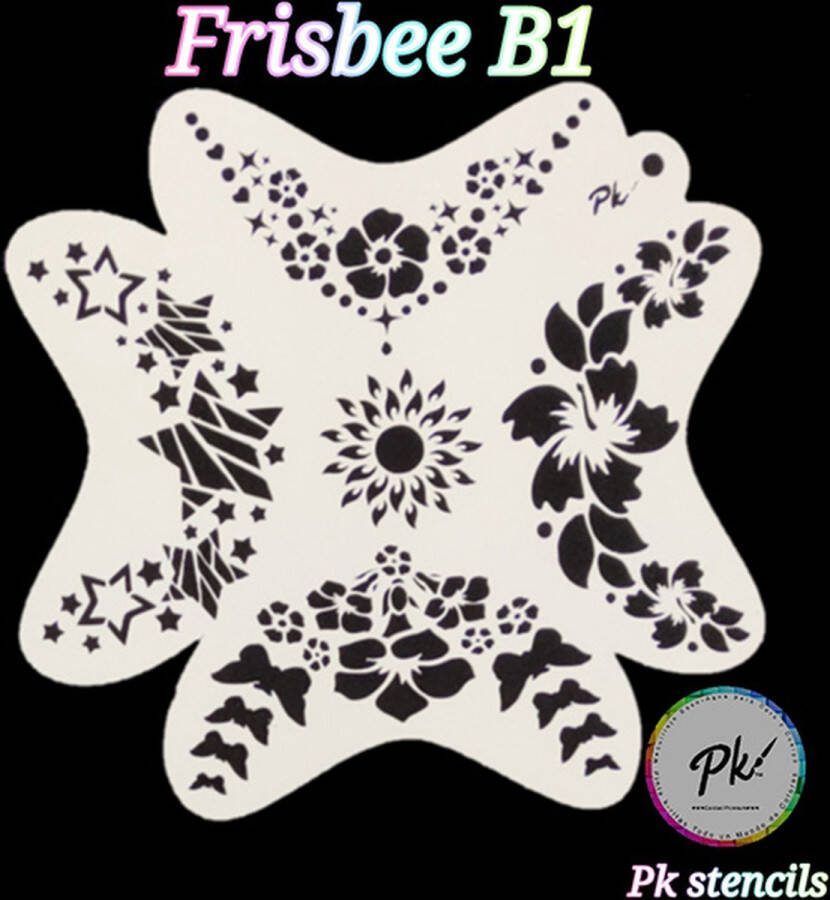 Frisbee Stencils Frisbee Schminkstencil B1
