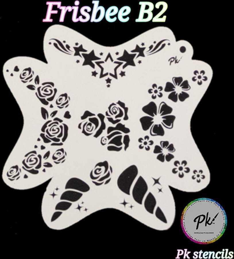 Frisbee Stencils Frisbee Schminkstencil B2