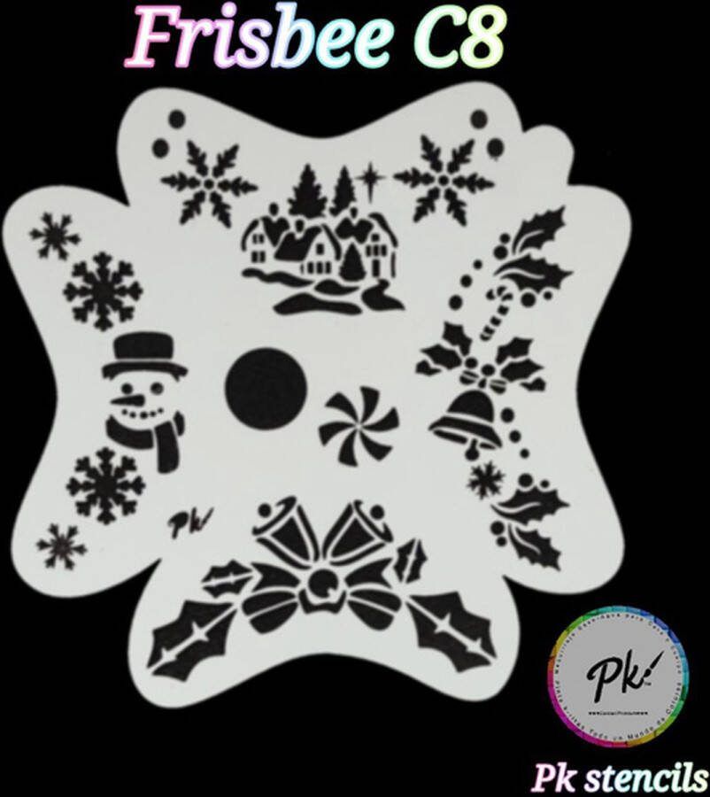 Frisbee Stencils Frisbee Schminkstencil C8