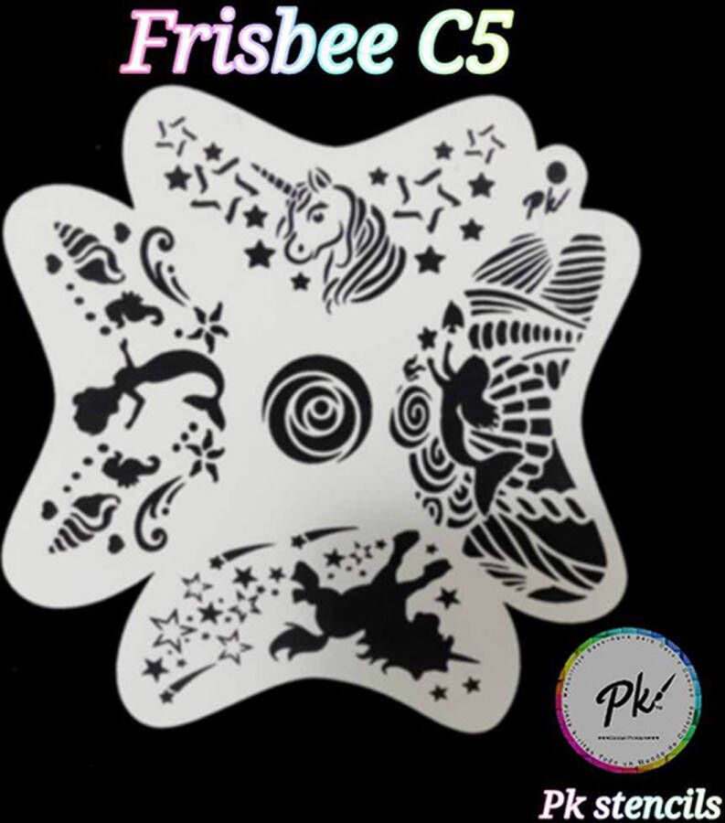 Frisbee Stencils Frisbee Schminkstencil Unicorn