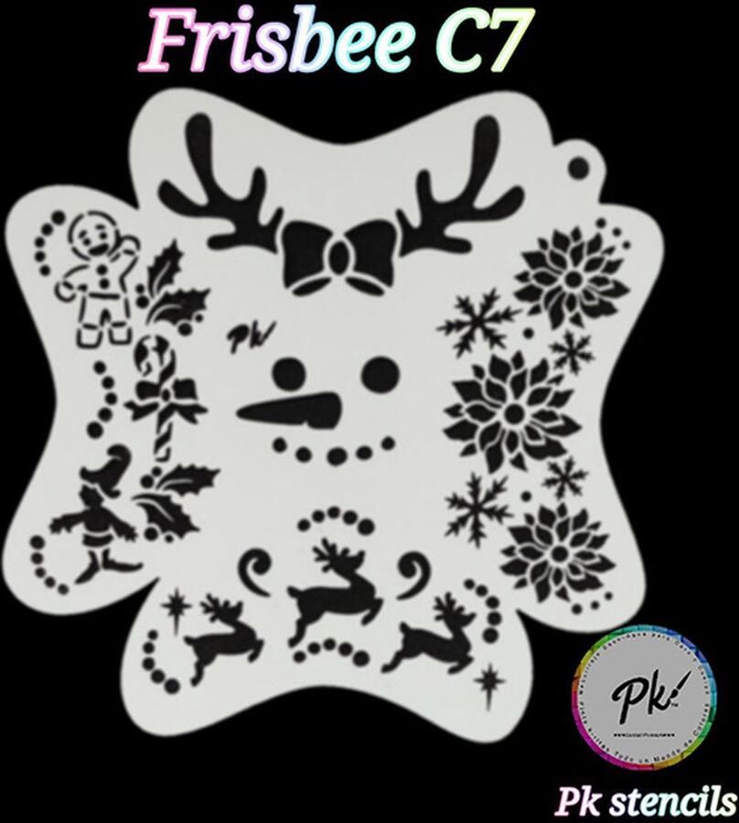 Frisbee Stencils Frisbee Schminkstencil C7